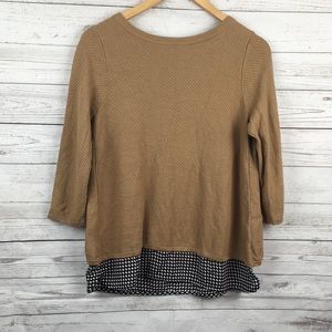 The Limited Fly-Away Sweater with Accent Fabric